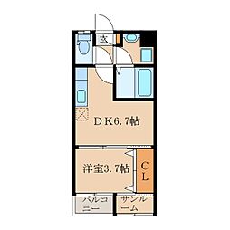tamileh 1DKの間取図画像