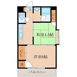 シュービル 2Kの間取図画像