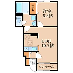 かのや III 1LDKの間取図画像