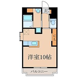 シュービル ワンルームの間取図画像