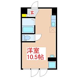 プレミュー ワンルームの間取図画像