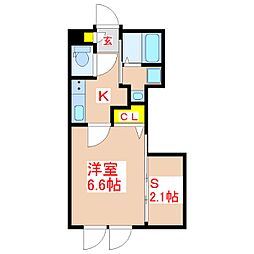 Air/one 1SKの間取図画像