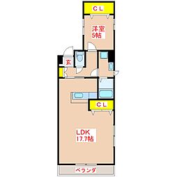 ソネット鴨池ビル 1LDKの間取図画像