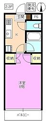 アップルズ・H 1Kの間取図画像