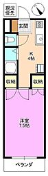 クリエすがの 1Kの間取図画像