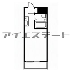 ラ・レジダンス・ド・グランドゥール ワンルームの間取図画像