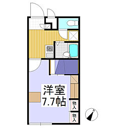 レオパレスフォレスト 1Kの間取図画像