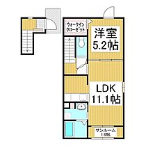 長野県長野市豊野町蟹沢（賃貸アパート1LDK・2階・46.28㎡） その2