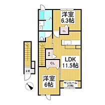 エクセレンスZI-R  ｜ 長野県飯山市大字下木島（賃貸アパート2LDK・2階・60.95㎡） その2