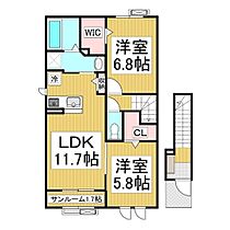 長野県須坂市大字米持米持町（賃貸アパート2LDK・2階・62.50㎡） その2