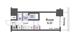 プレサンス扇町駅前 10階1Kの間取り