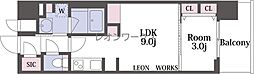S-RESIDENCE天満橋ar 1LDKの間取図画像