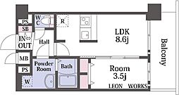 プレサンス京橋ＧＲＥＥＮ　ＹＡＲＤアルミラ 8階/814