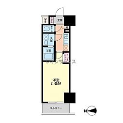 JMFレジデンス大阪福島 1Kの間取図画像