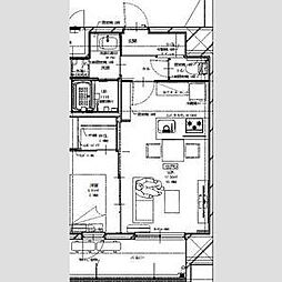 Alivis三国本町 1LDKの間取図画像