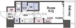プレリスNEO大阪十三エルヴィオン 1Kの間取図画像