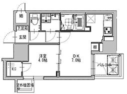 S-RESIDENCE堺筋本町Uno 1DKの間取図画像