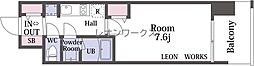 Alivis浪速東SoL TERRACE 1Kの間取図画像