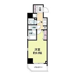 Fortuney大手前 1Kの間取図画像