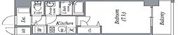 プランドール北浜 1Kの間取図画像