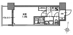 Sレジデンス新大阪ウエスト 1Kの間取図画像