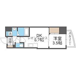 セレニテ堺筋本町SUD 1DKの間取図画像