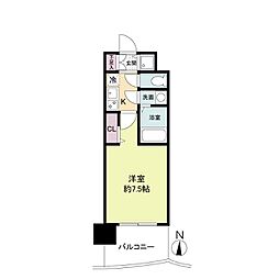 セレニテ日本橋プリエ 1Kの間取図画像