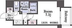 COMFORIALIV新大阪WEST 1Kの間取図画像