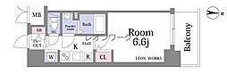 プレサンス梅田北オール 1Kの間取図画像