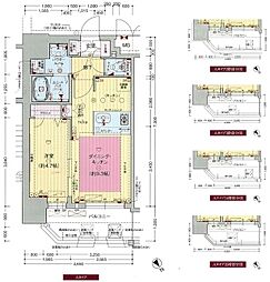 プレサンス野田阪神駅前ザ・プレミアム 1DKの間取図画像