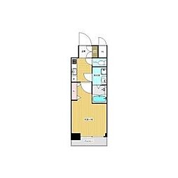 エスリードレジデンス都島シティフロント 1Kの間取図画像