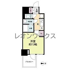 WORVE大阪本町 1Kの間取図画像