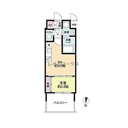 セレニテ新大阪ミラク弐番館 1LDKの間取図画像