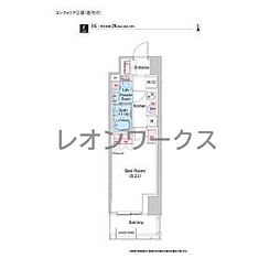 COMFORIA江坂 1Kの間取図画像