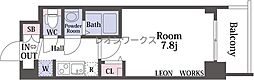 ソルテラス大阪BAY STATION SIDE 1Kの間取図画像