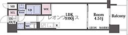 レオングラン本町橋 1LDKの間取図画像