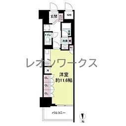 ルネフラッツ谷町四丁目 ワンルームの間取図画像