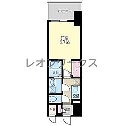 QuintetNAMBA 1Kの間取図画像