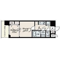 S-RESIDENCE日本橋Qualier 2Kの間取図画像