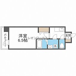 エスリードレジデンス大阪難波 1Kの間取図画像