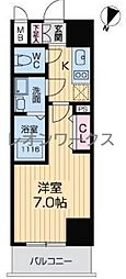 グランルージュ中之島南 1Kの間取図画像