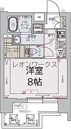 LINX大阪城イーストレジデンス 1Kの間取図画像