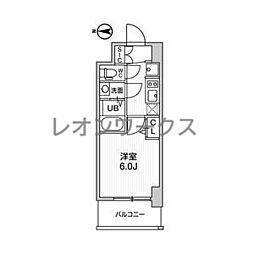 gm難波ウエストD.C. 1Kの間取図画像