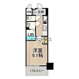 メルディア大正D.C. 1Kの間取図画像