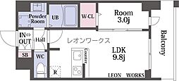 ミラージュパレス大阪ドームプロスパー 1LDKの間取図画像