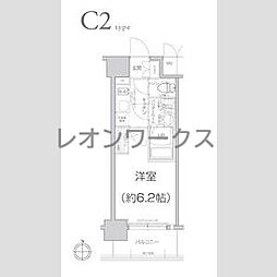 エスリード大阪京橋FLORAISON 1Kの間取図画像