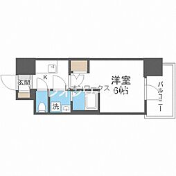 エスリード弁天町グランツ 1Kの間取図画像