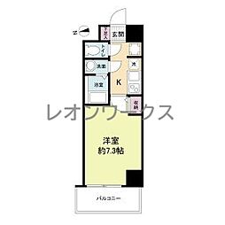 スペーシア江坂南金田 1Kの間取図画像
