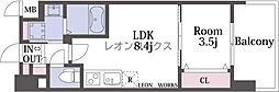 DimoraNamba 1LDKの間取図画像