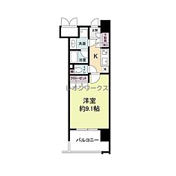 PARKFLATSESAKA 1Kの間取図画像